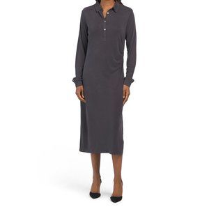 NWT BCBGMAXAZRIALong Sleeve Shirt Dress With Button Detail